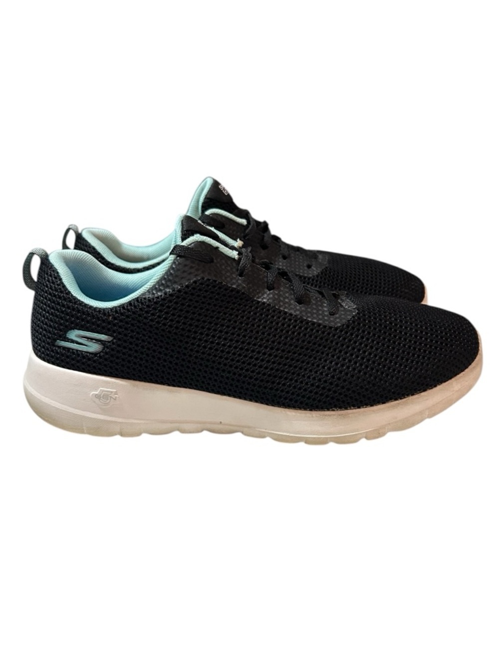 Skechers Black Mesh Sneakers with Mint Lining size 11
